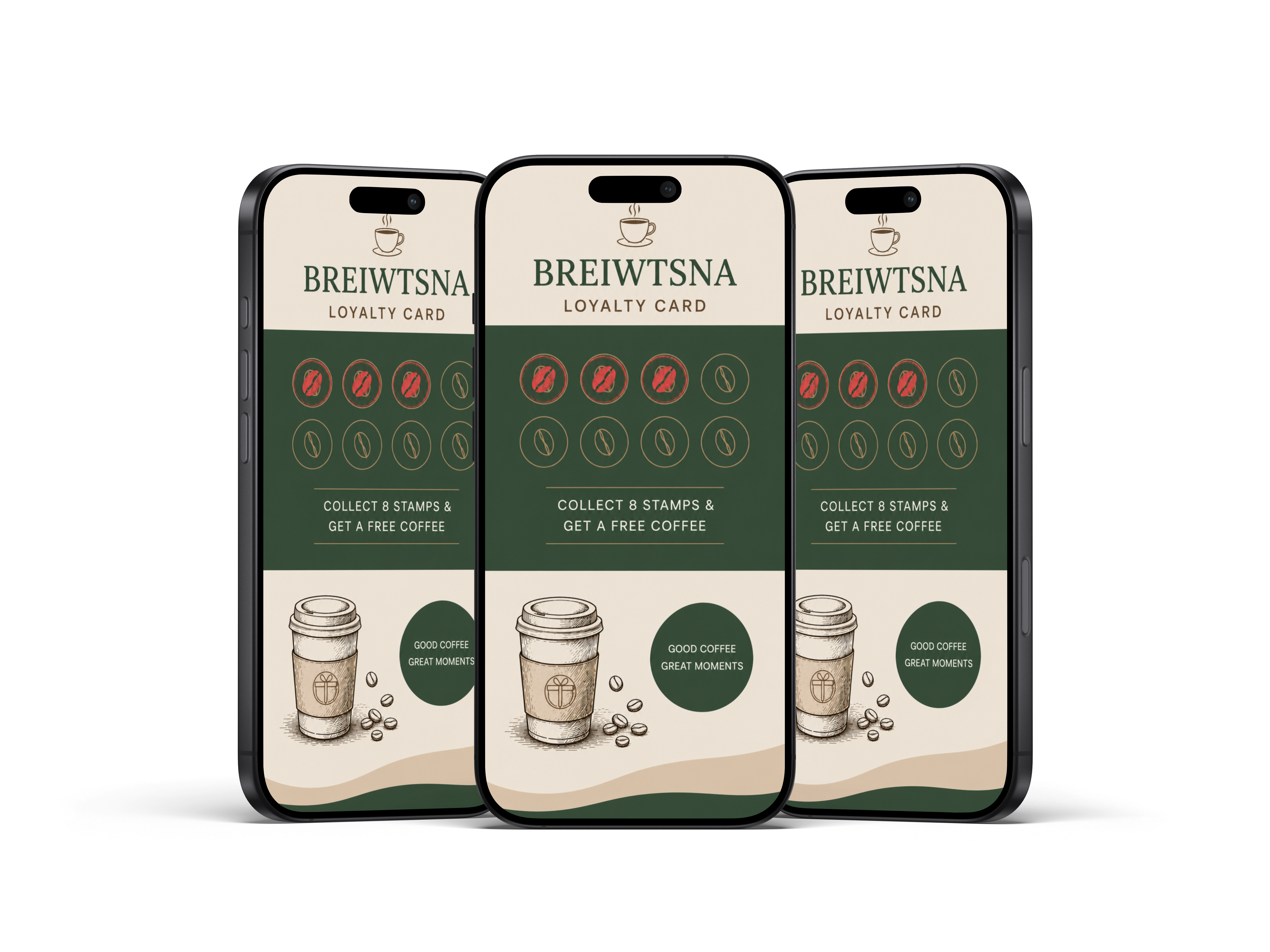 Brewistan loyalty card on a phone